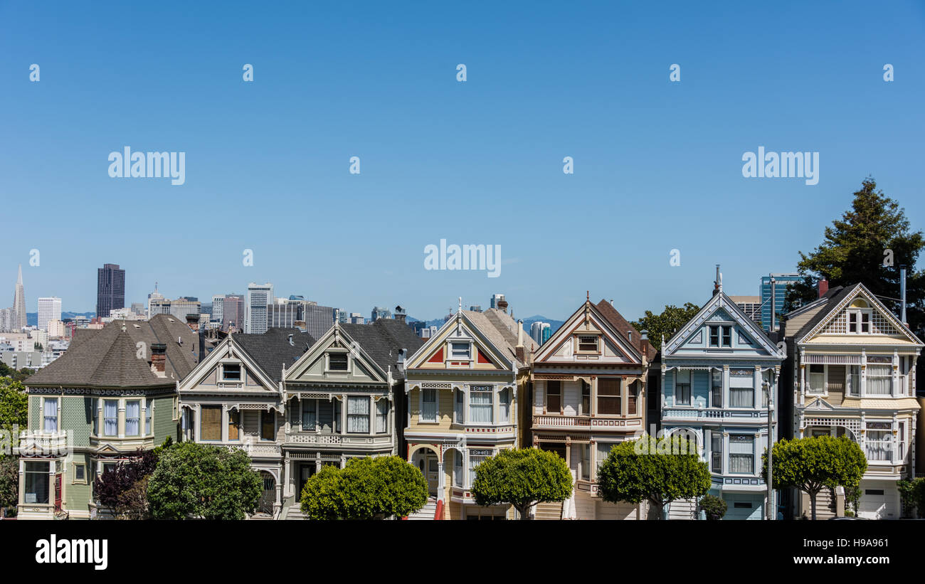 Seven Sisters San Francisco Stock Photo Alamy