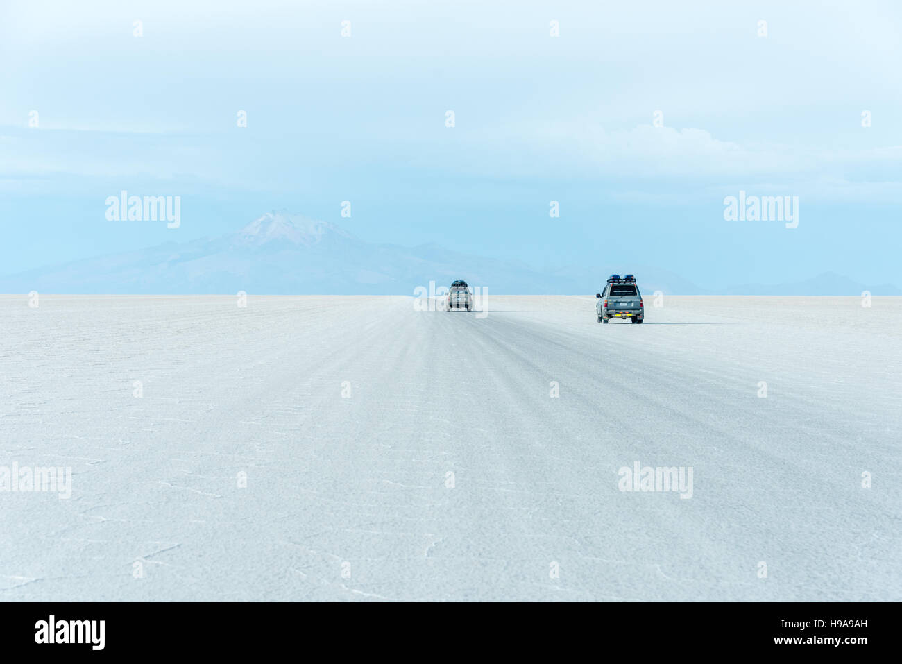 Bolivian Salt Flats 4x4 Stock Photo