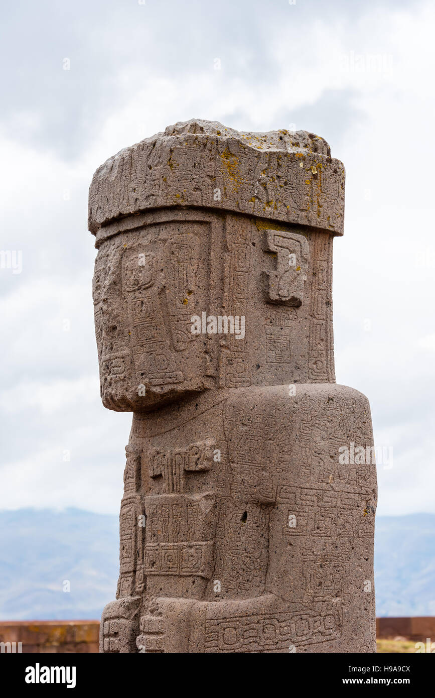 Tiahuanaco Statue Stock Photo