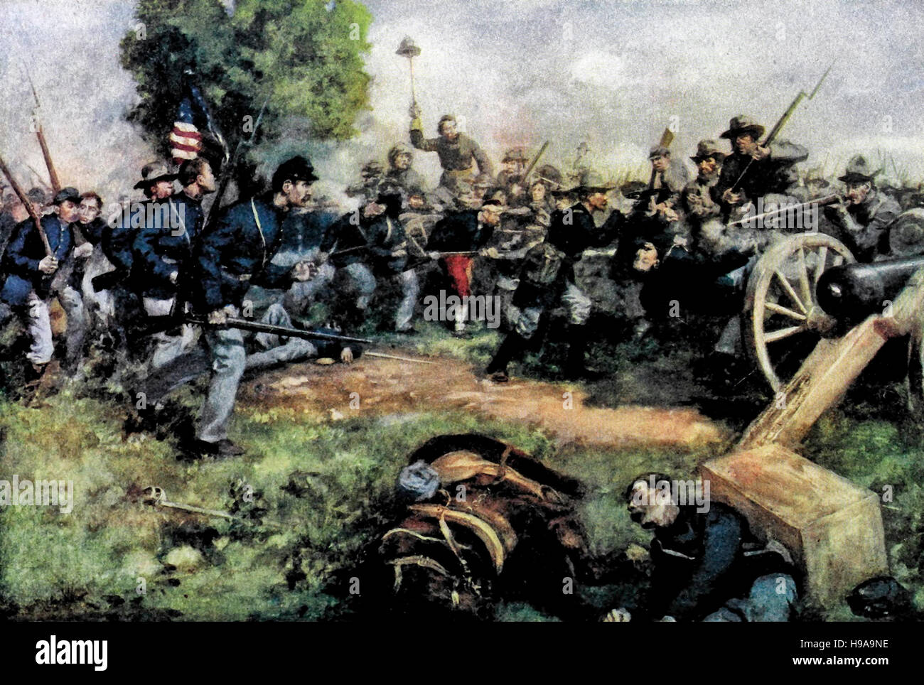 Pickett's Charge at Gettysburg during the USA Civil War Stock Photo Alamy