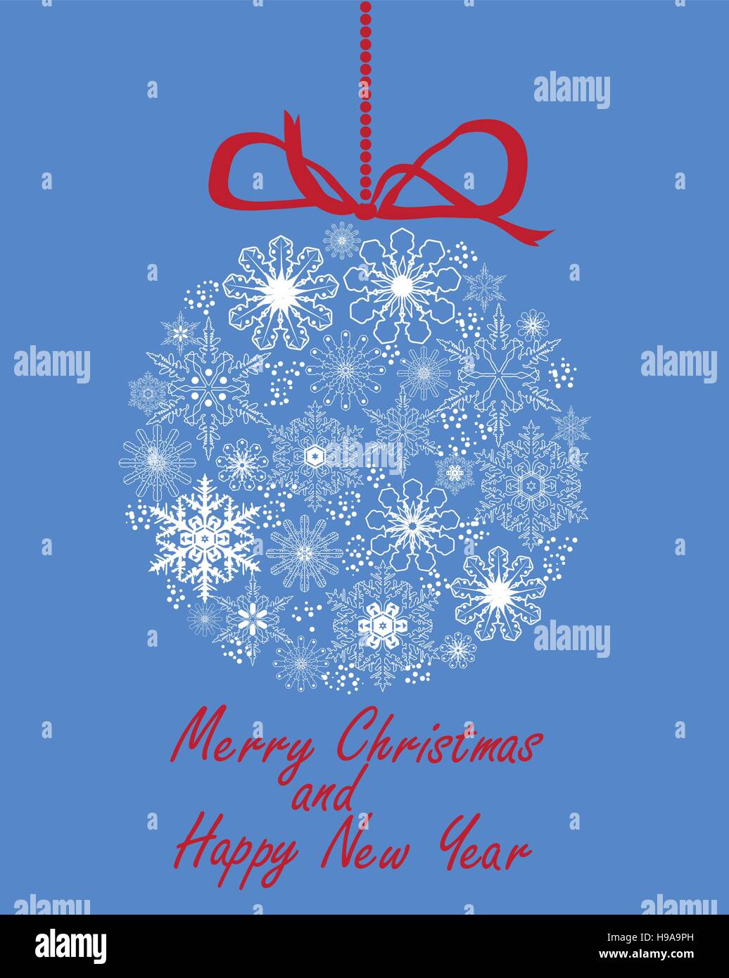 vector illustration of snowflake balls Christmas New Years background ...
