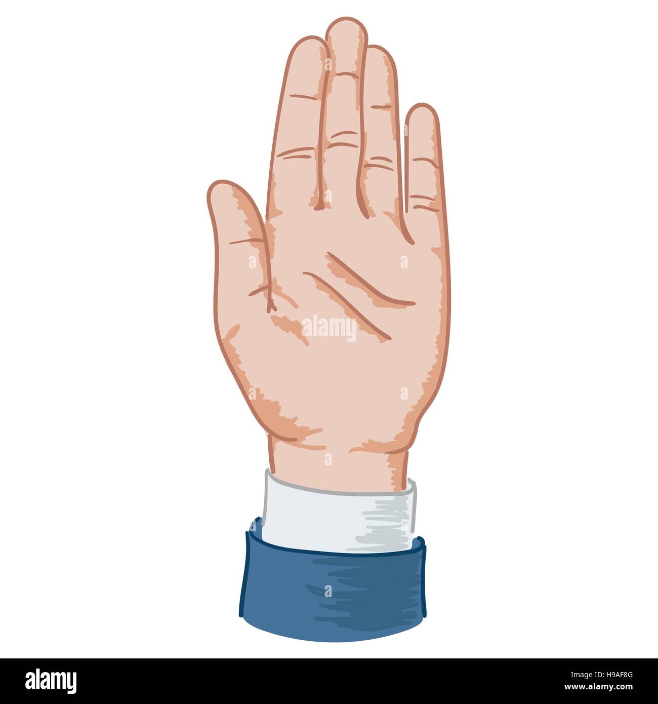 sing up hand Stock Vector