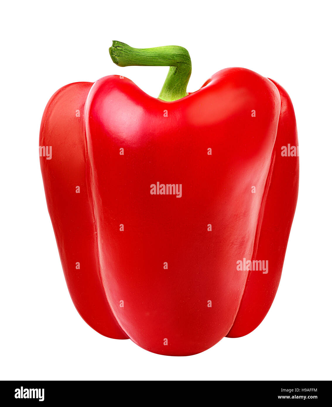 Red pepper isolated on a white background Stock Photo - Alamy