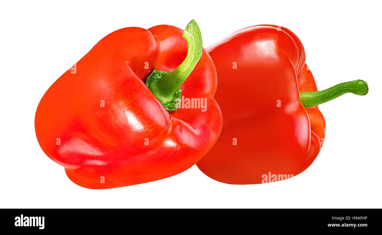 Red pepper isolated on a white background Stock Photo - Alamy