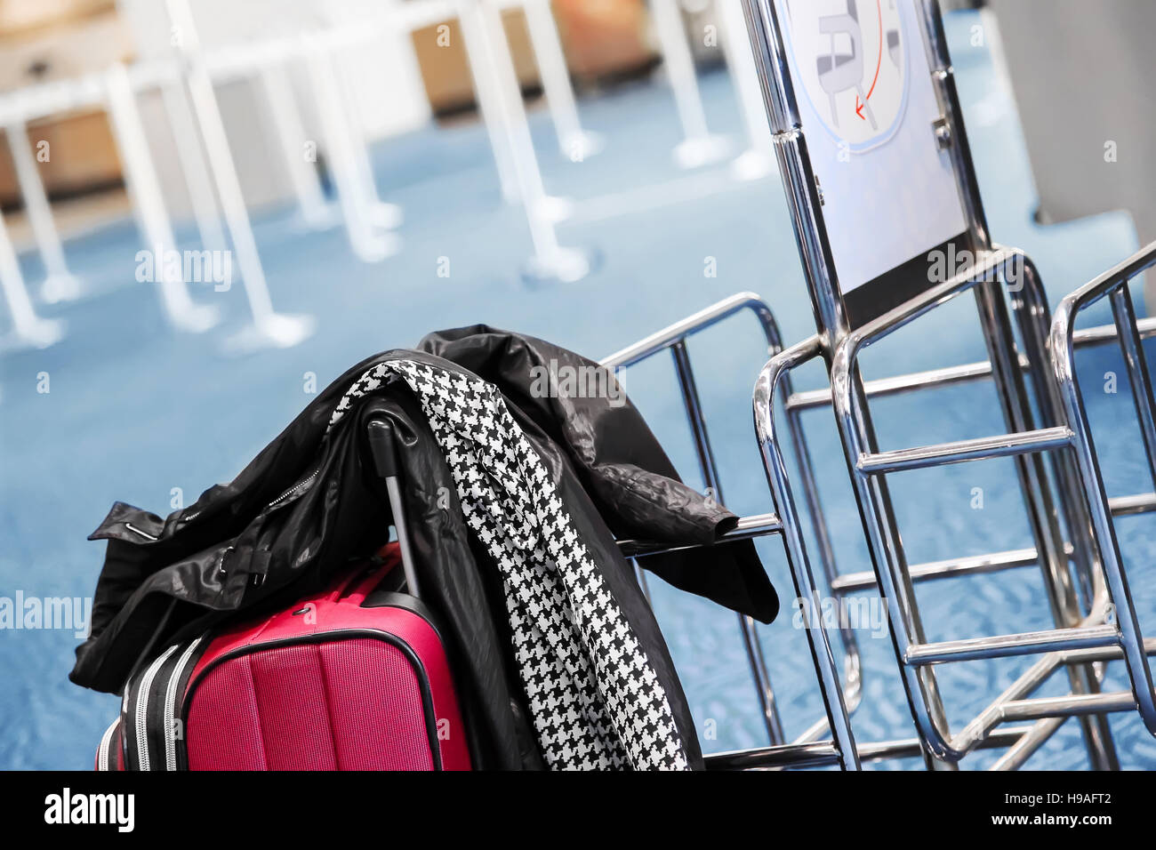 Travel suitcase at the airport Stock Photo Alamy