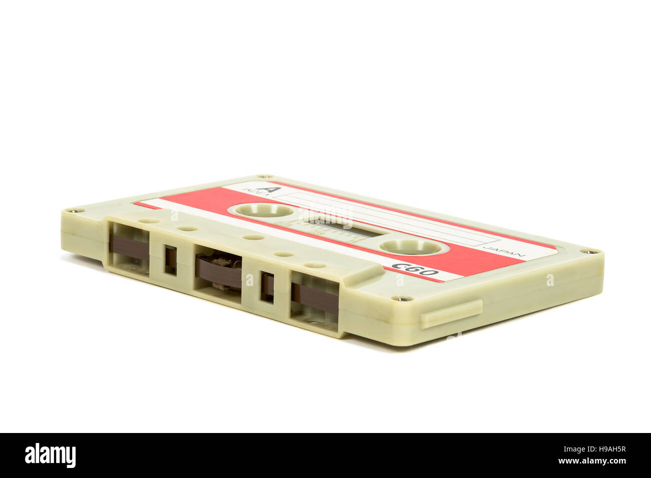 Vintage audio tape isolated on white background with clipping path ...