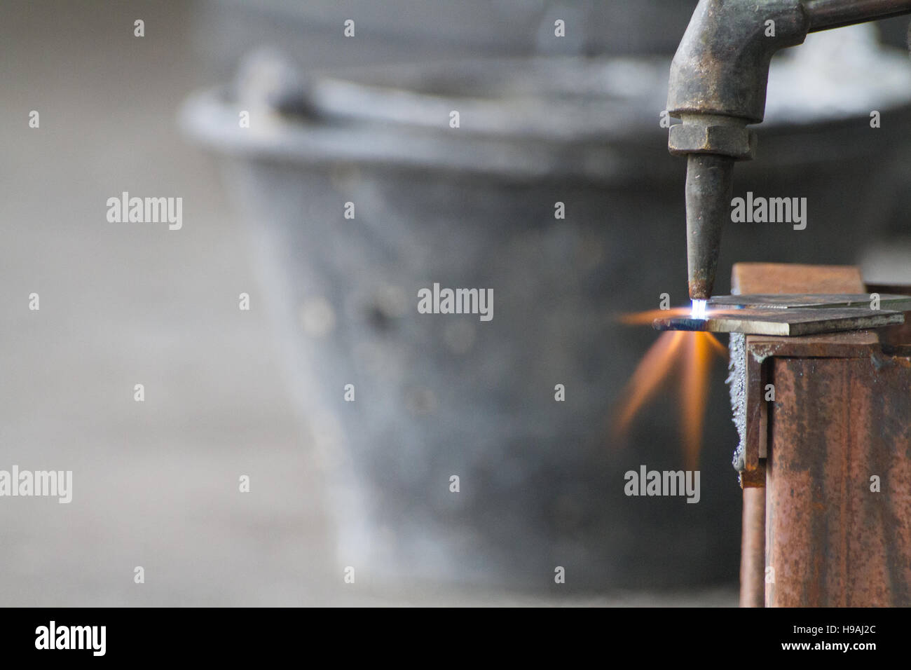 Plasma Cutting For Workpieces Stock Photo