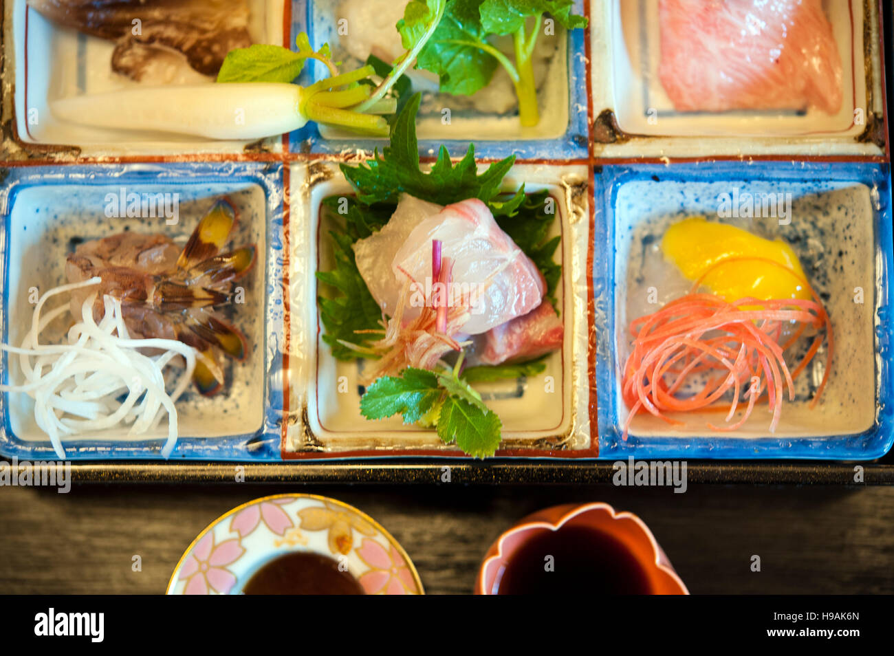 A selection of sashimi at Kichisen, one of Kyoto’s best known kaiseki