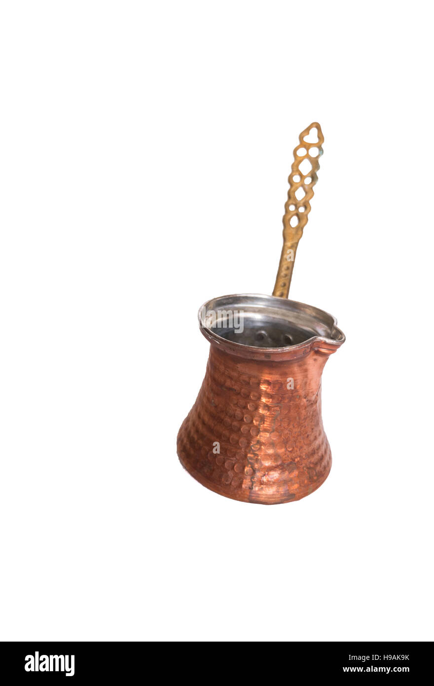 Turkish coffee pot and cup, with clipping path Stock Photo Alamy