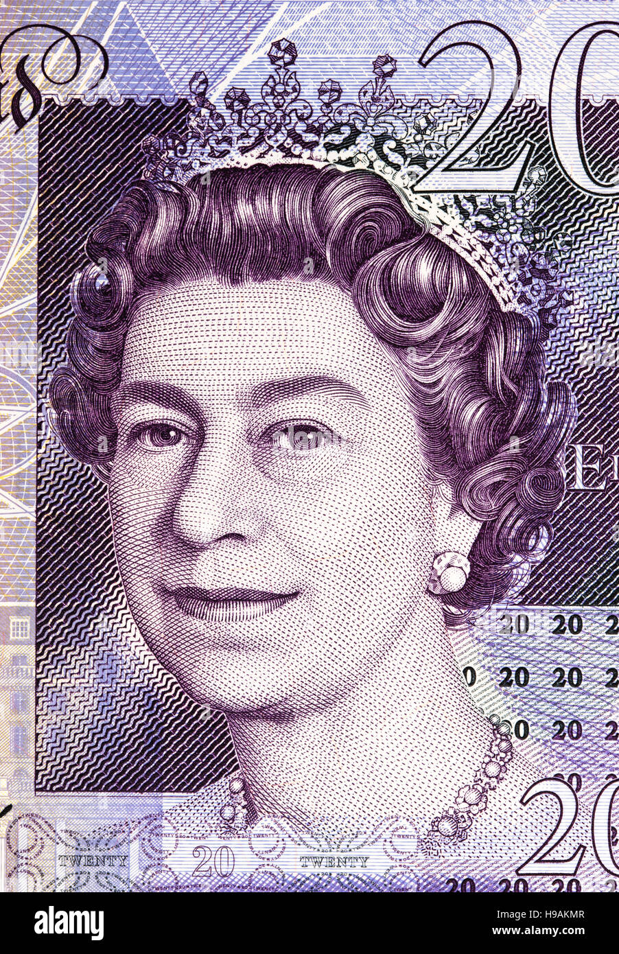 Pound currency background, closeup 20 Pounds Stock Photo Alamy