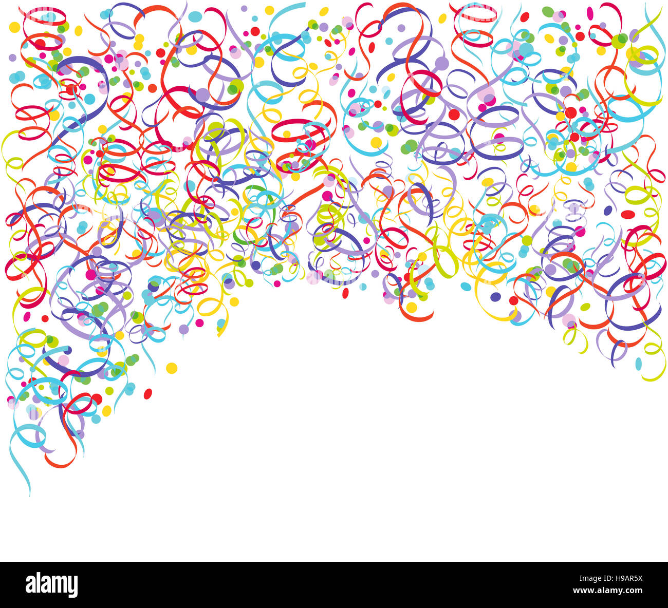 Confetti and streamers Stock Photo - Alamy