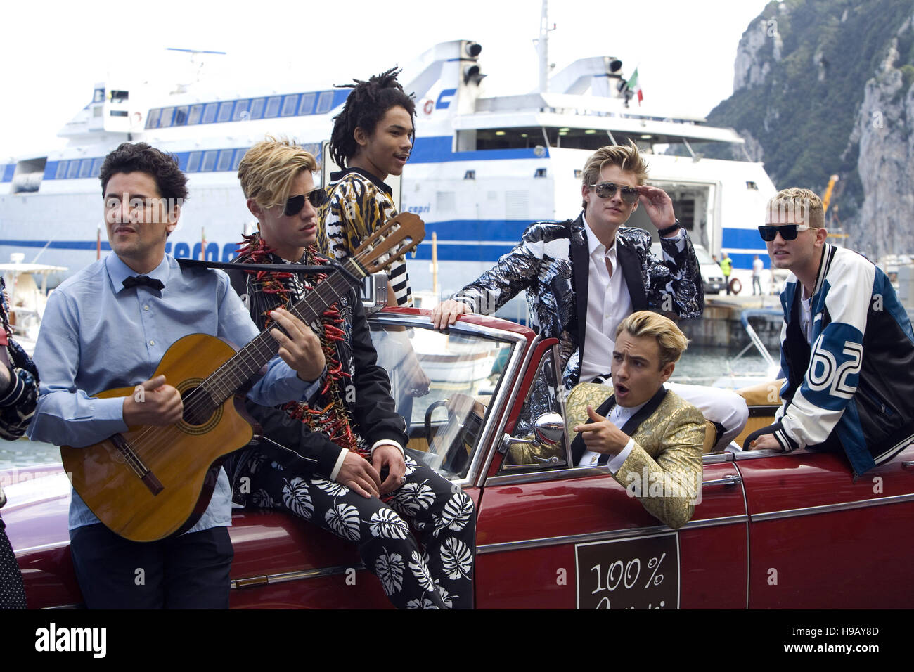 Dolce & Gabbana shoot their next advertising campaign in Capri  Featuring: Cameron Dallas, Luka Sabbat, Presley Gerber, Brandon Thomas Lee Where: Capri, Italy When: 20 Oct 2016 Credit: IPA/WENN.com  **Only available for publication in UK, USA, Germany, Au Stock Photo