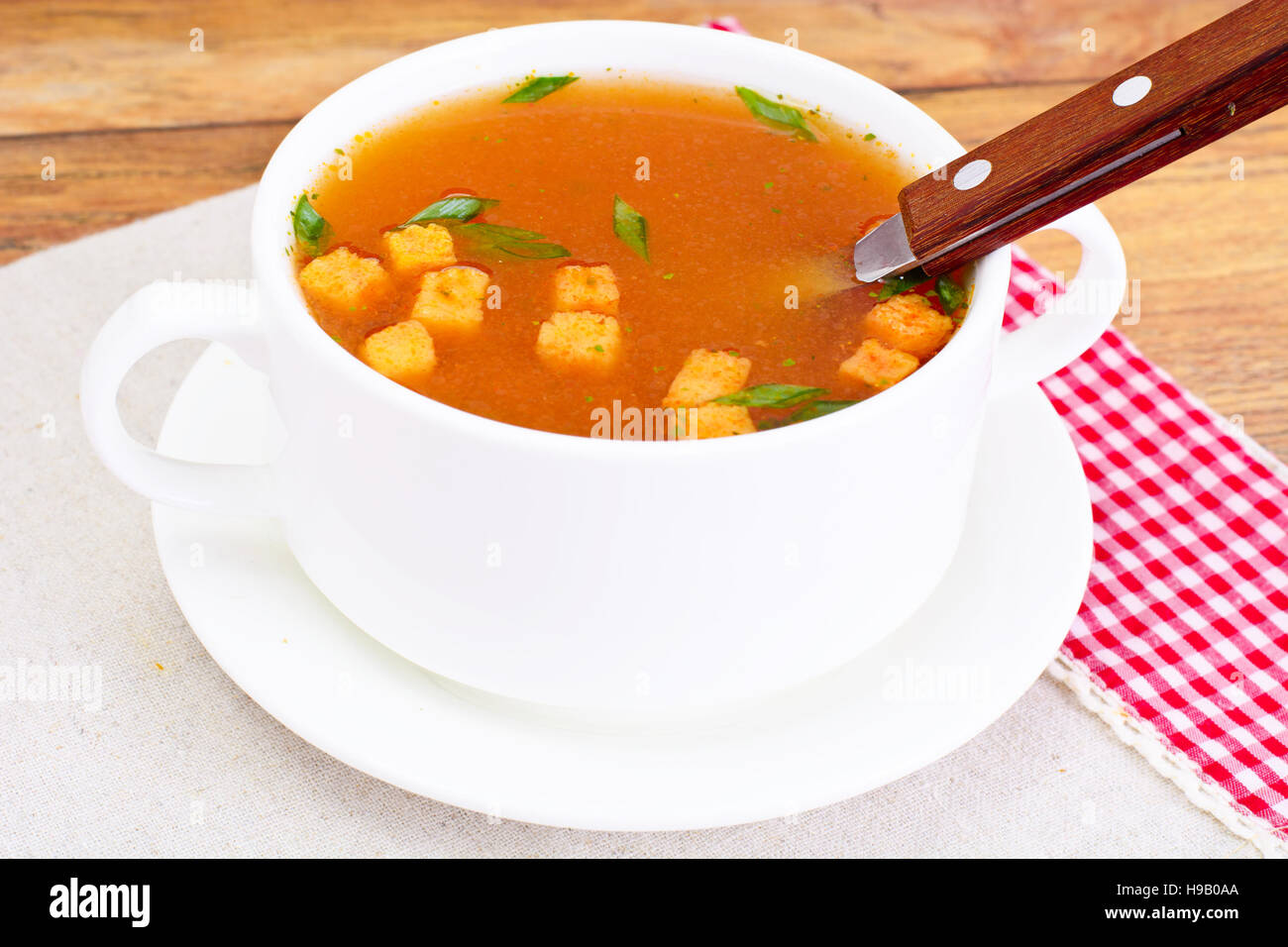 Sicilian Tomato Soup. National Italian Cuisine. Studio Photo Stock