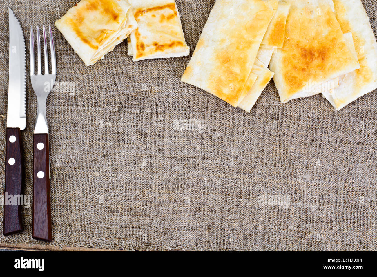Grilled Pita Bread with Cheese Studio Photo Stock Photo Alamy