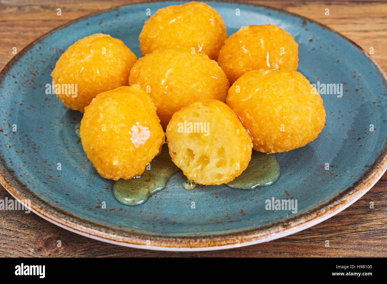 Deep Fried Cheese Balls Studio Photo Stock Photo Alamy