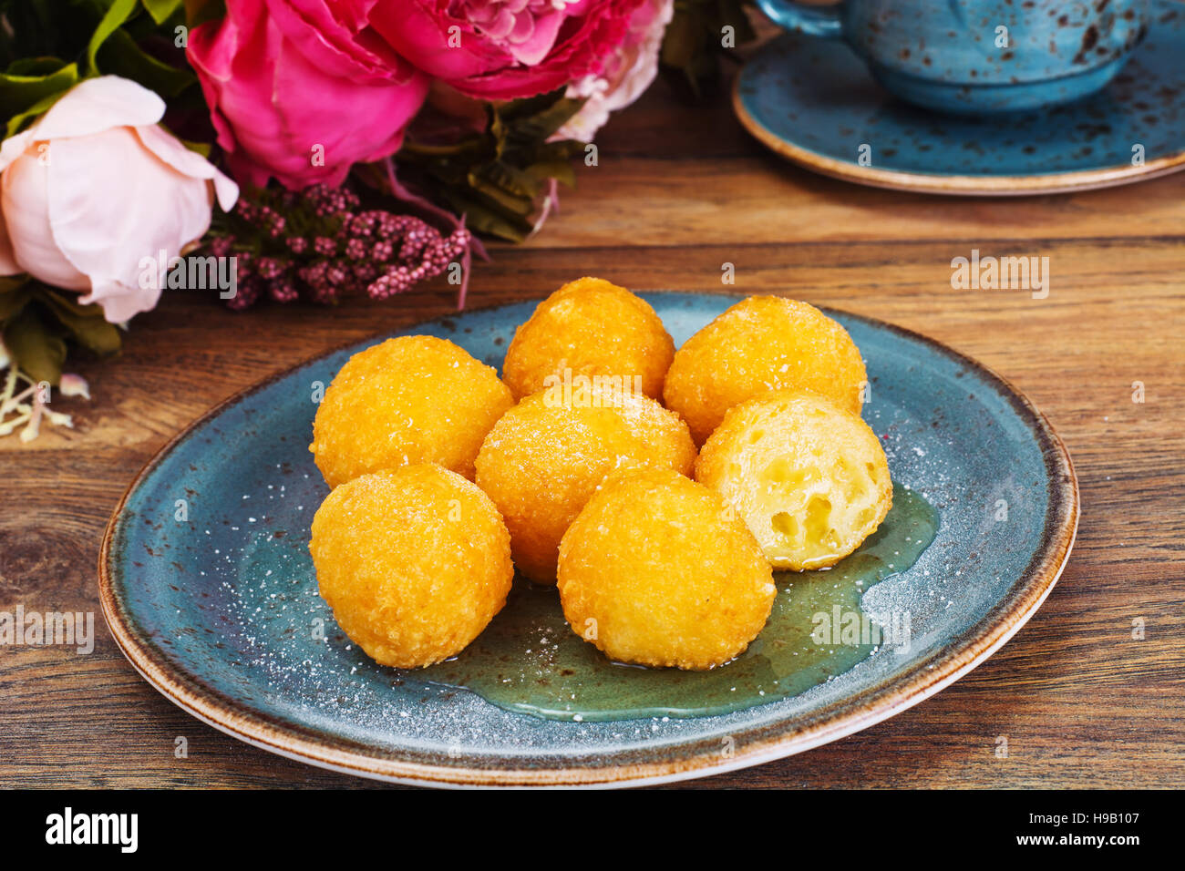 Deep Fried Cheese Balls Studio Photo Stock Photo Alamy