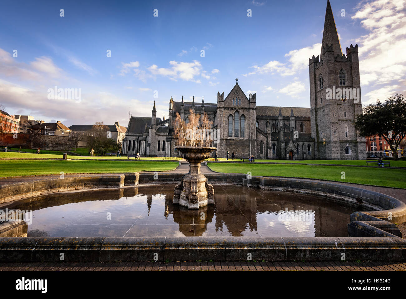 Saint Patrick's Cathedral in Dublin, also known as The National Cathedral and Collegiate Church of Saint Patrick, Dublin. Stock Photo