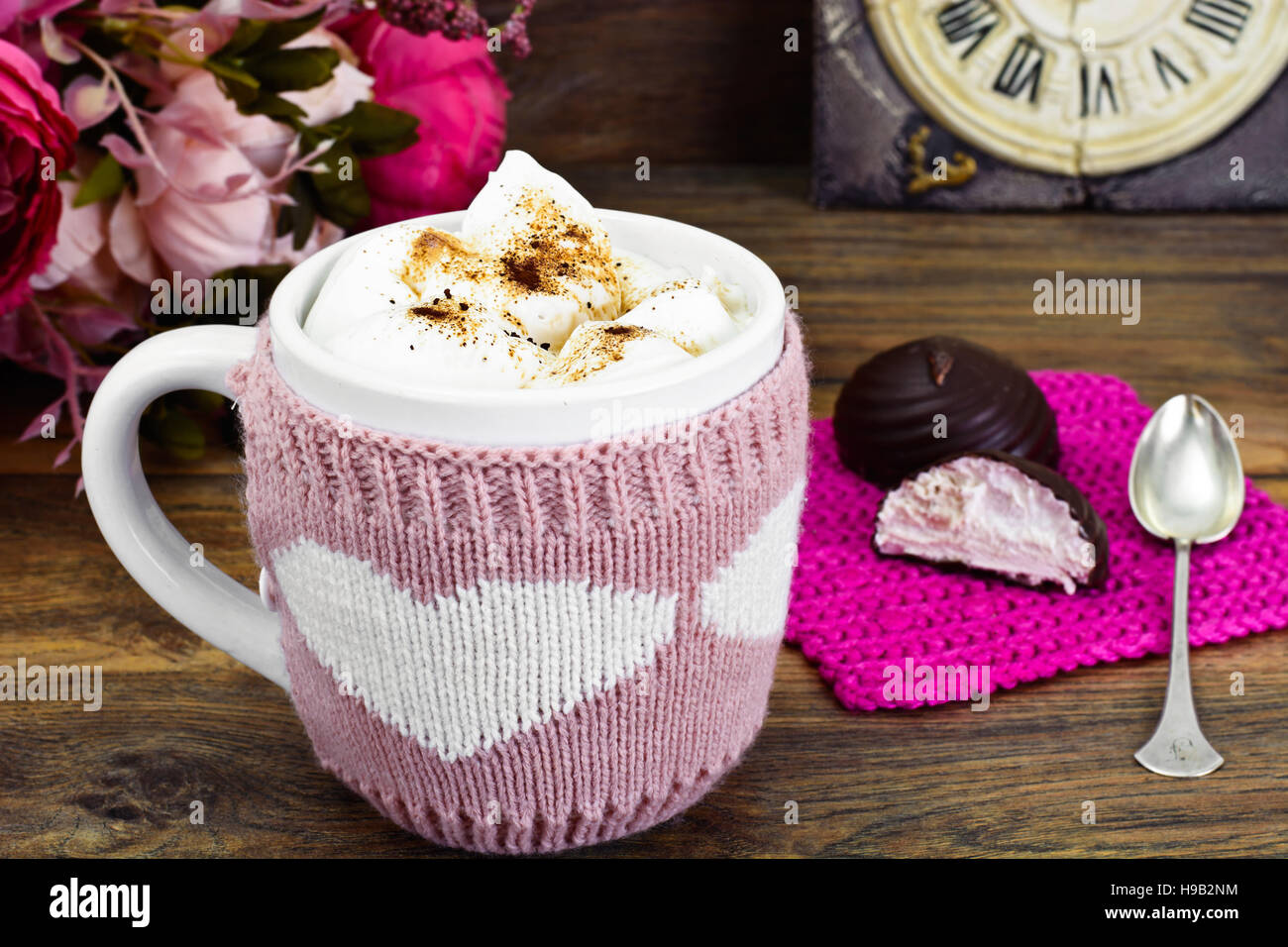 Big Cup of Coffee with Cream Studio Photo Stock Photo Alamy