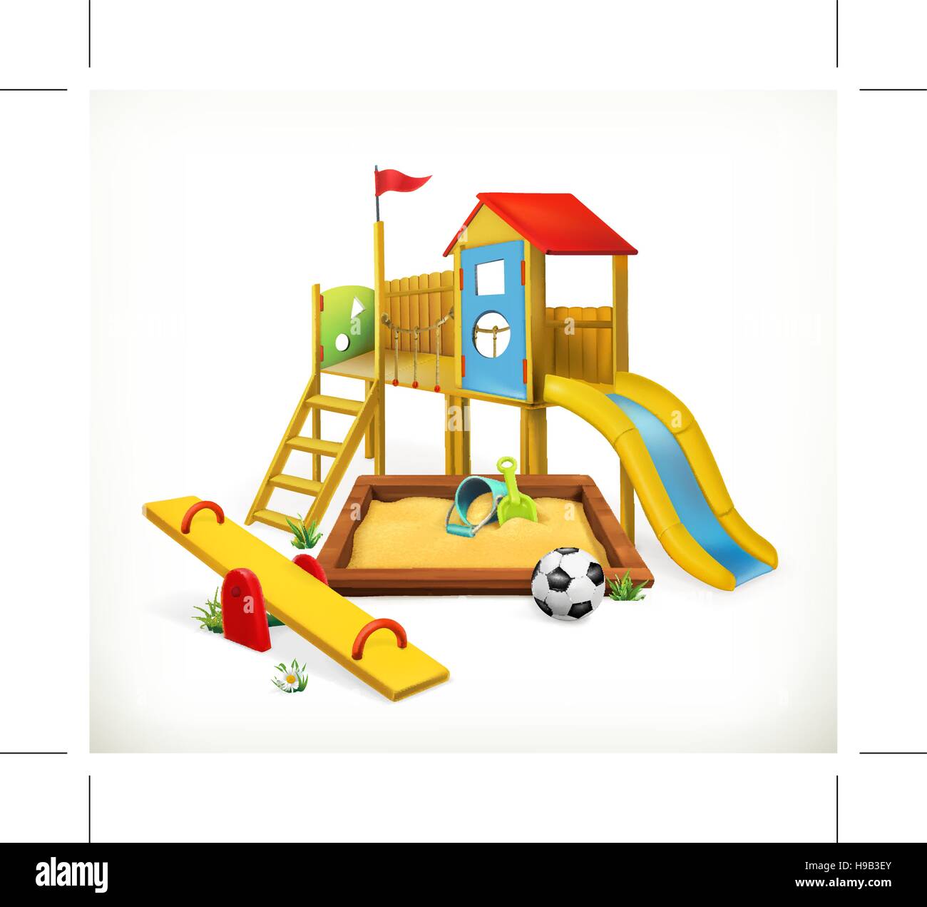 Playground, vector illustration Stock Vector