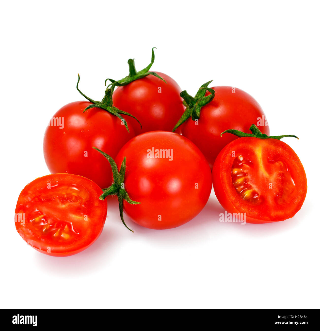 Red Tomatoes Isolated on a White Background Studio Photo Stock Photo ...