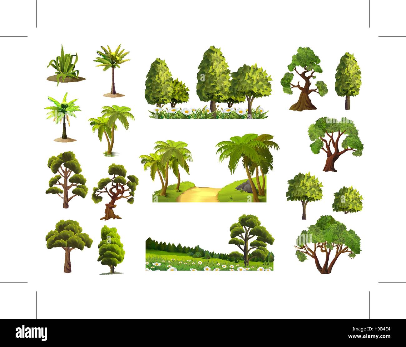 Forest nature icons Stock Vector Images - Alamy