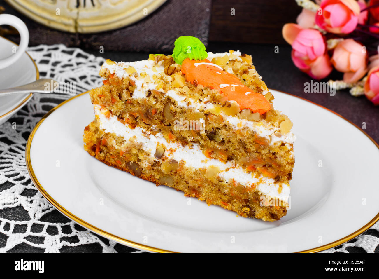Baking Carrot Cake with Walnuts Studio Photo Stock Photo Alamy