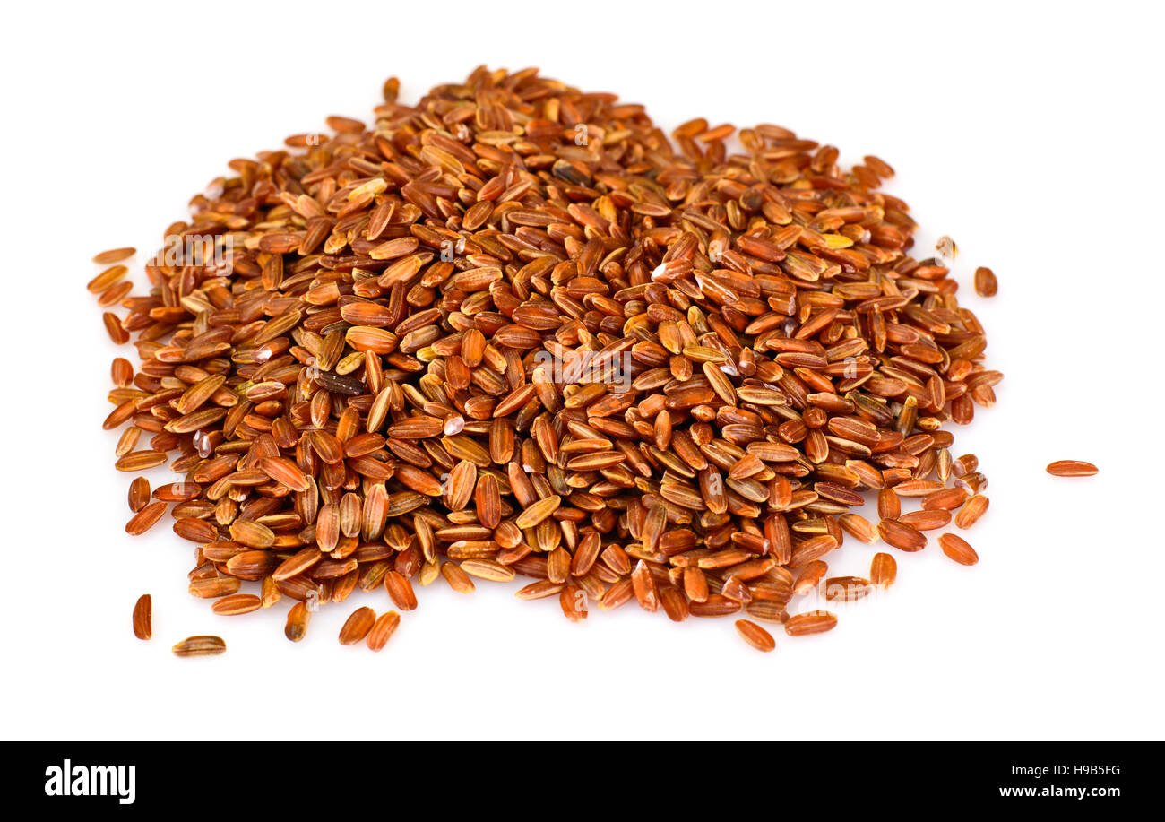 Red Rice Whole Grains Isolated Studio Photo Stock Photo Alamy
