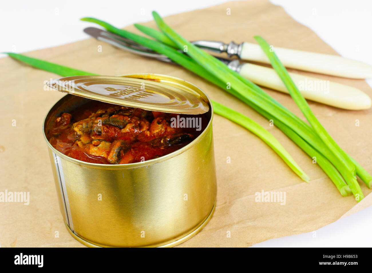 Cooking soup from sprats in tomato sauce Cooking soup from sprats in tomato sauce