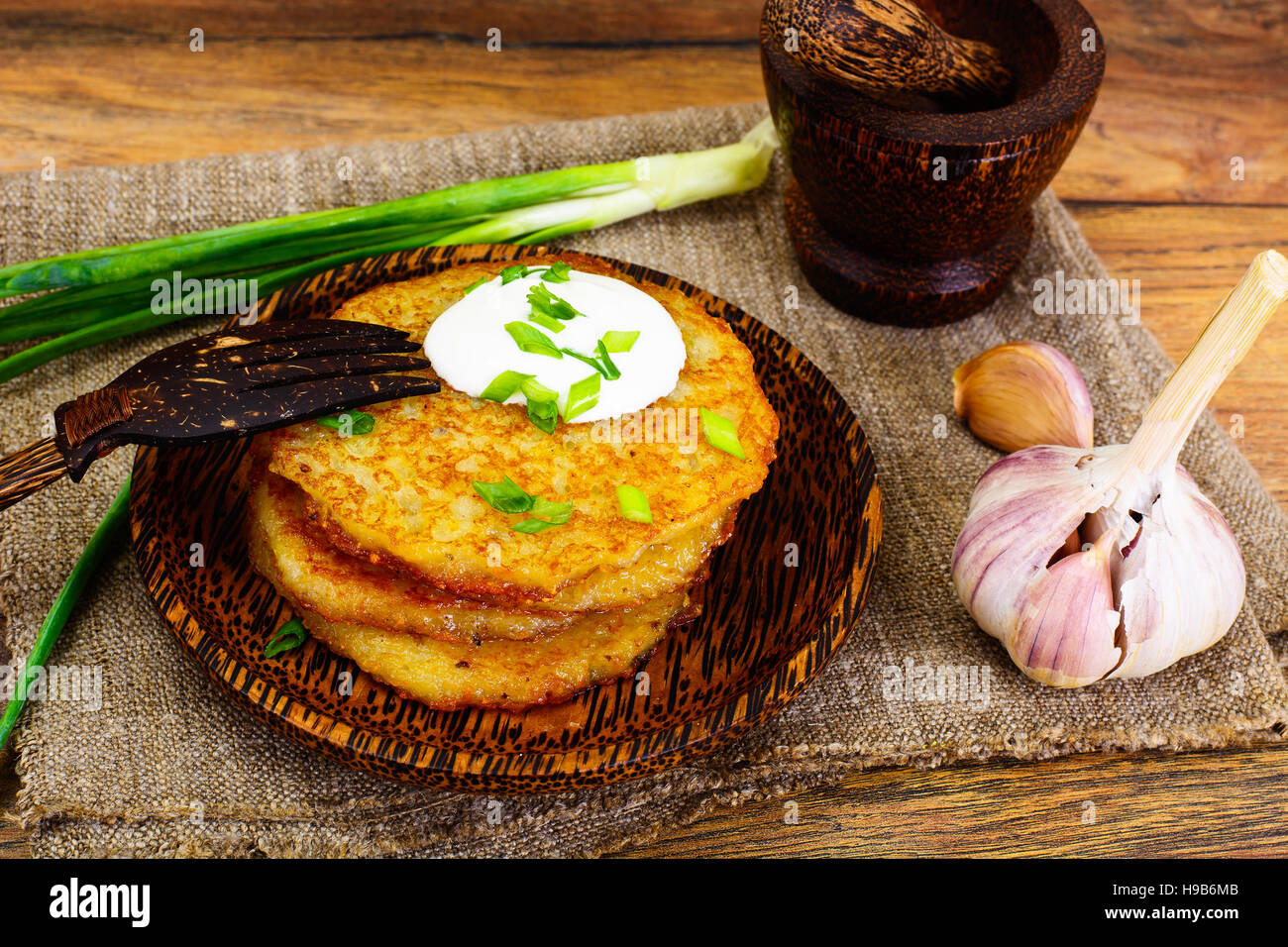 Fried Potato Pancakes. Belarusian and German Cuisine. Studio Photo ...