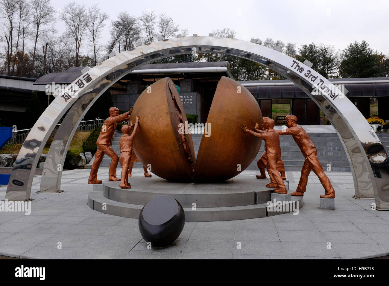 Reunite Korea Monument at Third Infiltration Tunnel in DMZ Area of