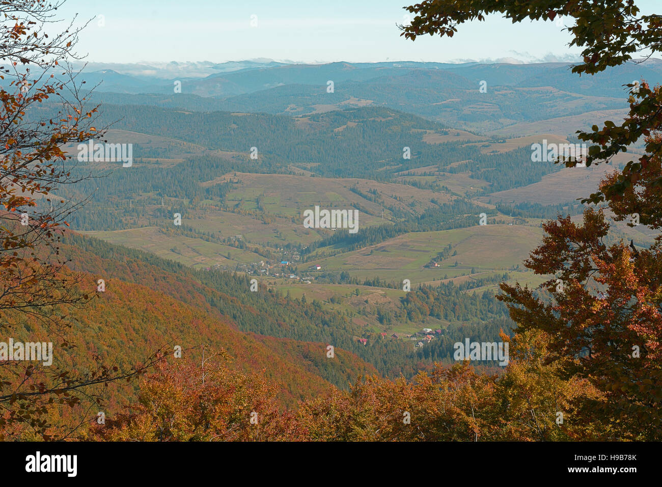 View of the mountain village Stock Photo - Alamy