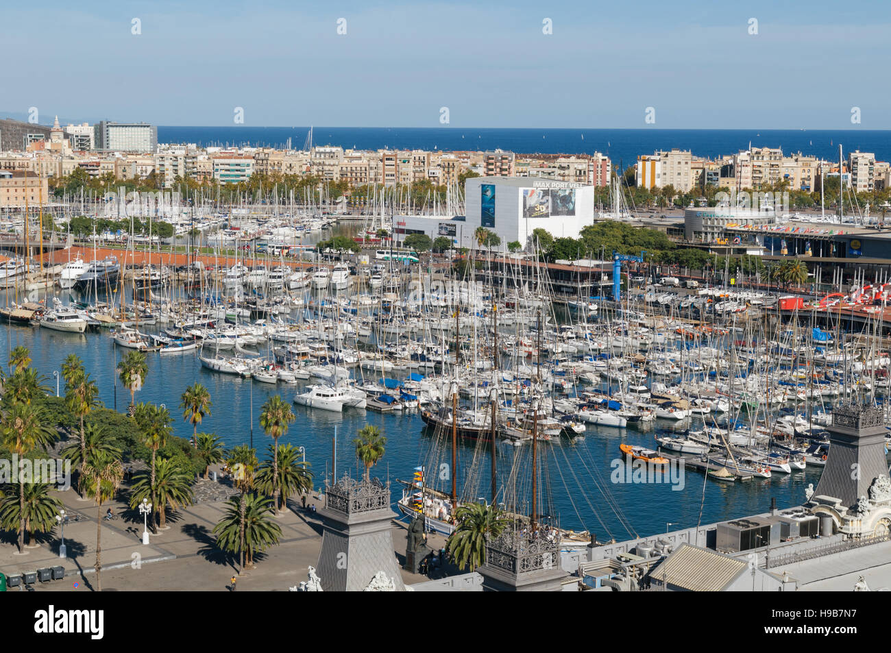 Aerial view of la rambla of barcelona hi-res stock photography and ...