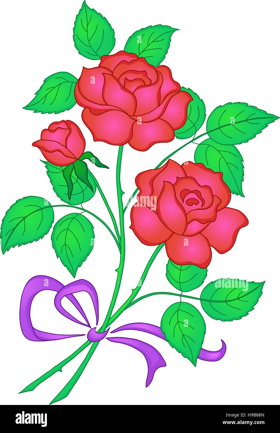 Flowers red rose Stock Vector Image & Art - Alamy