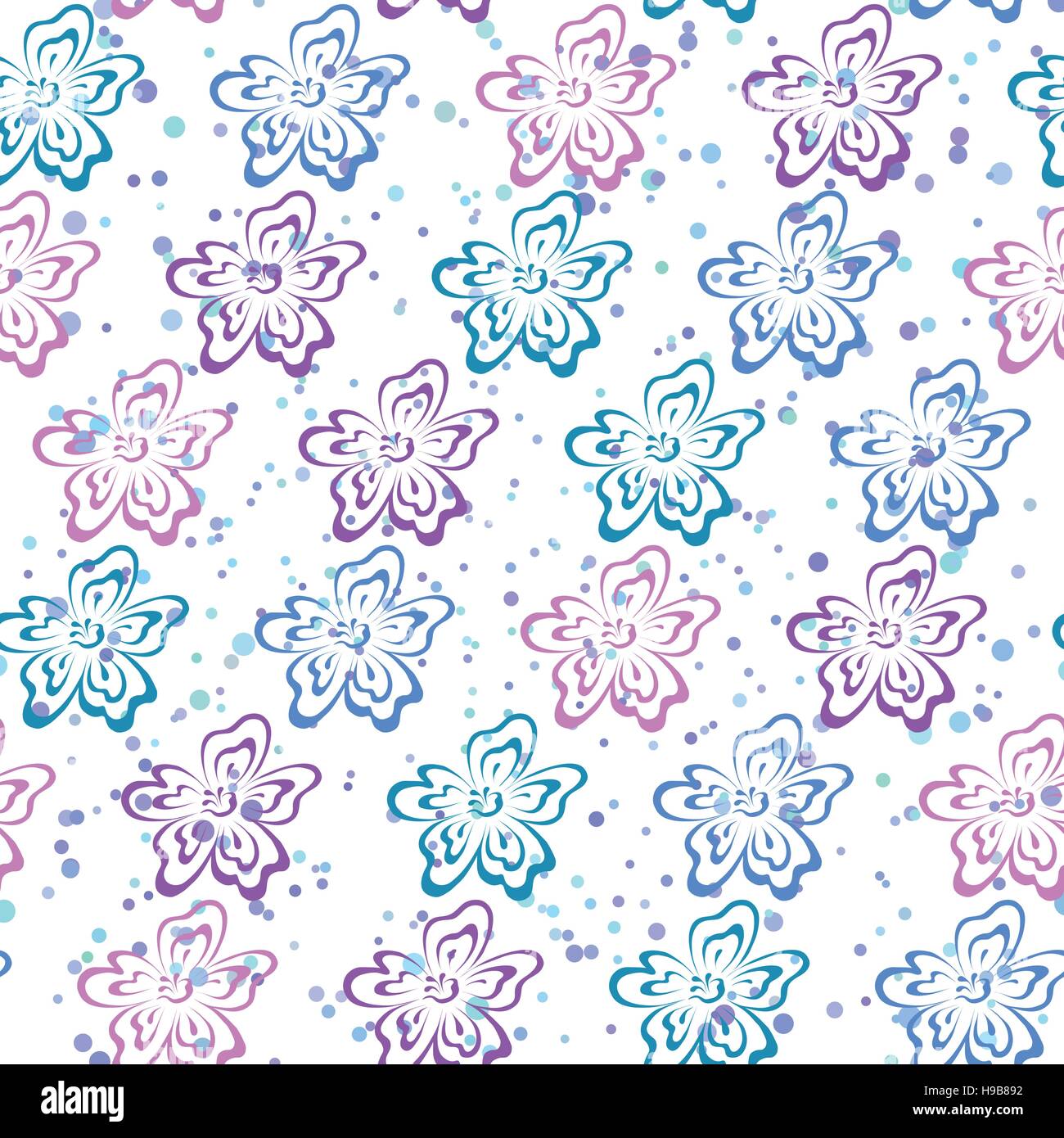 Seamless Flower Background Stock Vector Image & Art - Alamy