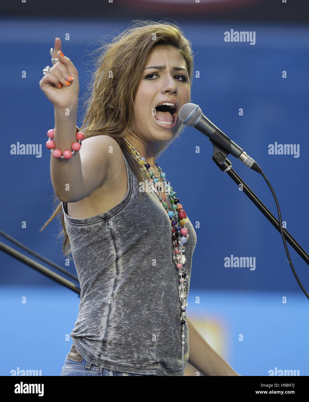 Singer Gabriella Cilmi, Australian Open 2009, Grand Slam Tournament, Melbourne Park, Melbourne, Australia Stock Photo