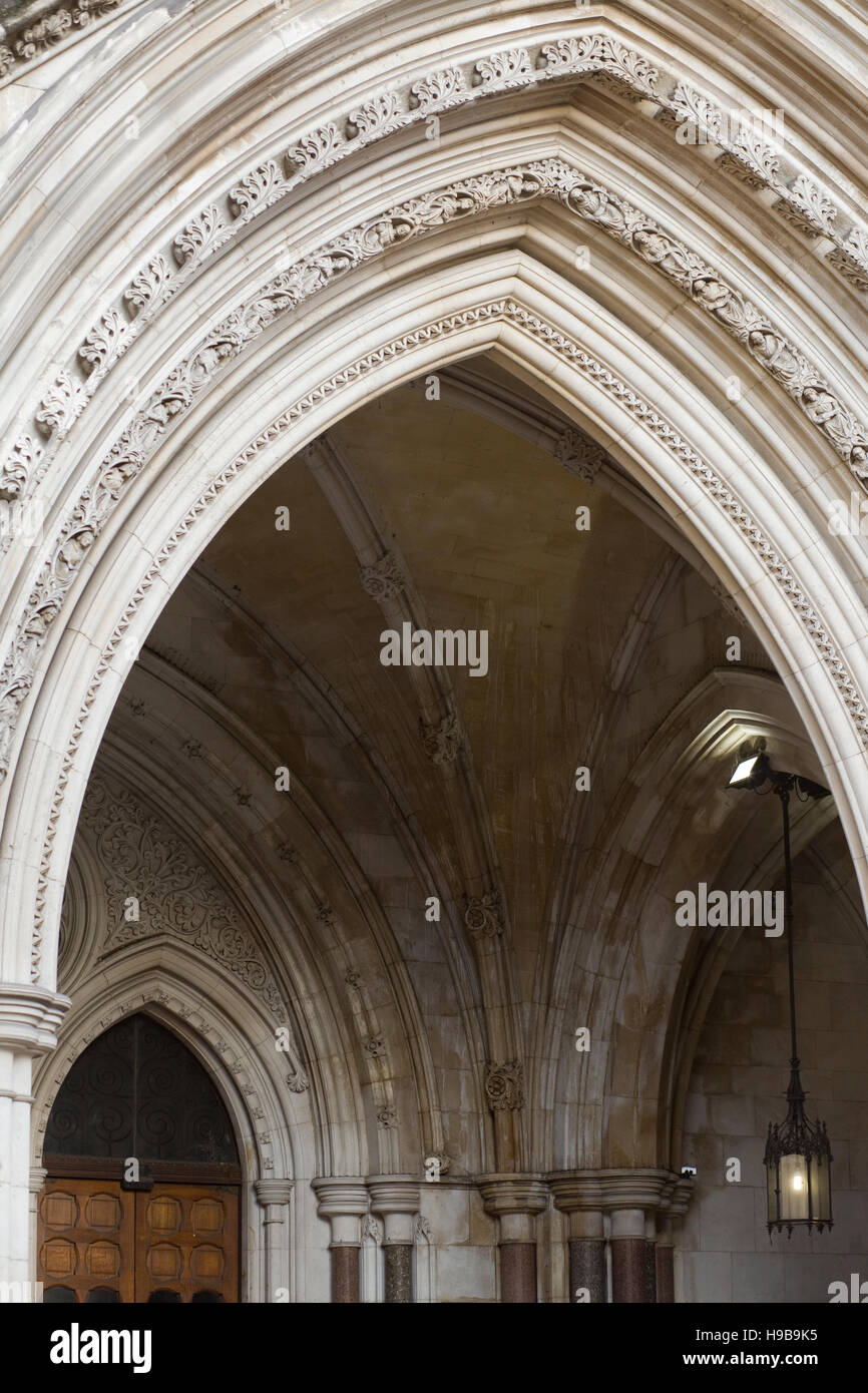 Abstract view of the Royal Justice courts in London Stock Photo