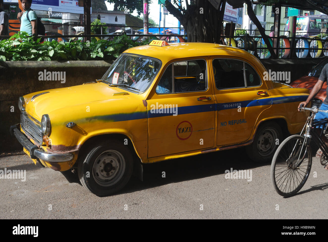 taxi car in kolkata,india Stock Photo