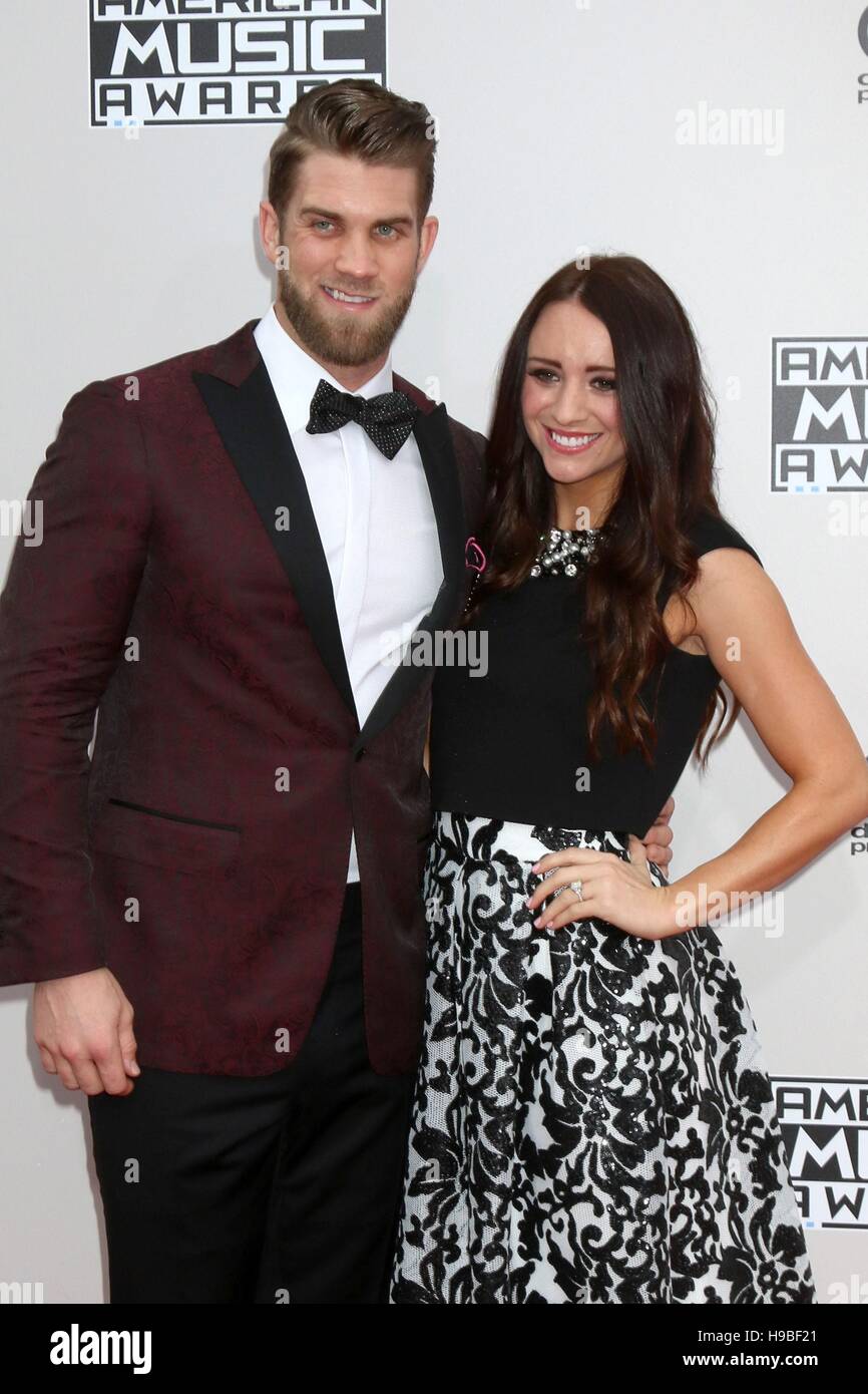 Los Angeles, CA, USA. 20th Nov, 2016. Bryce Harper, Kayla Varner at