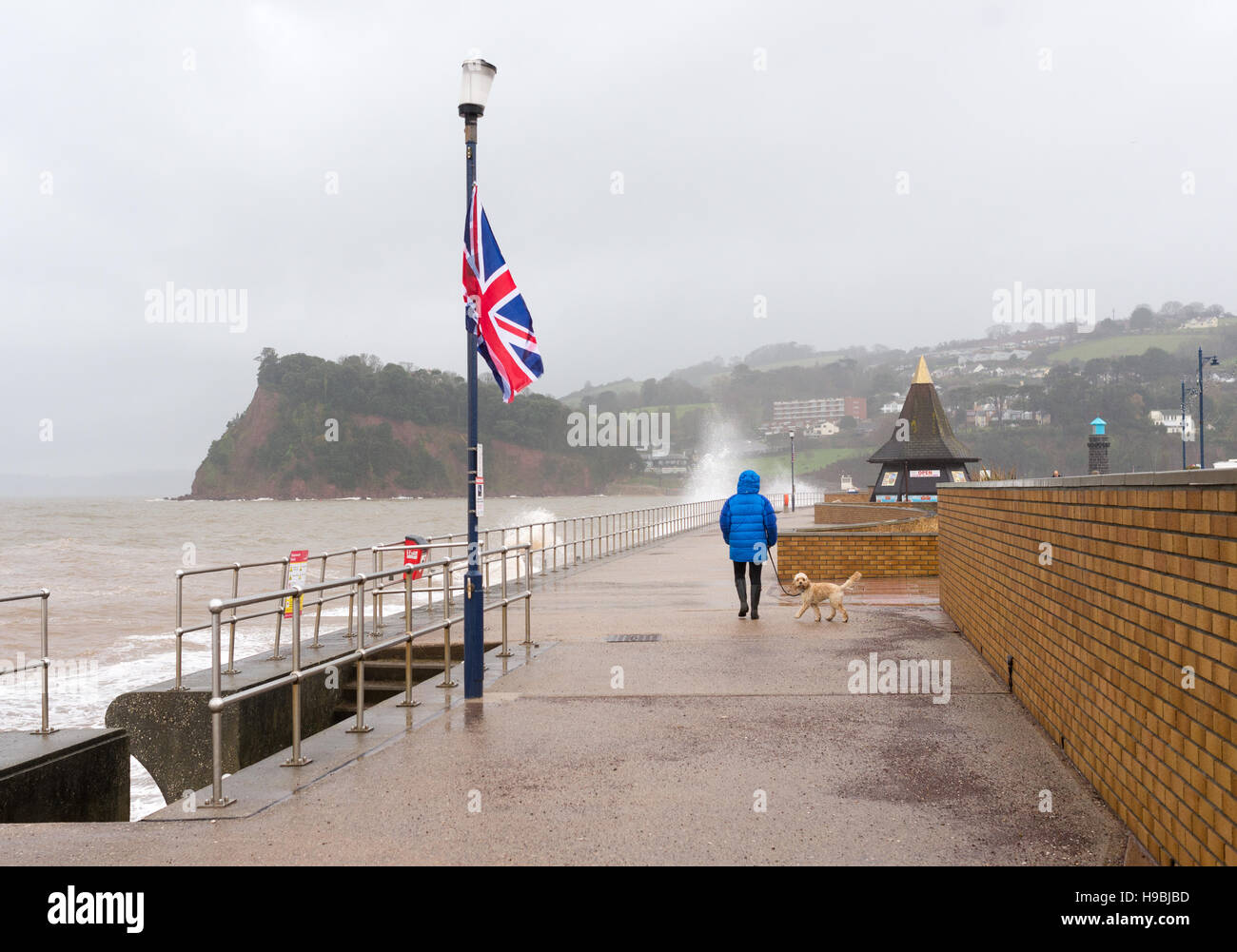 Teignmouth, Devon, UK. 21st Nov, 2016. Wet and windy weather brings