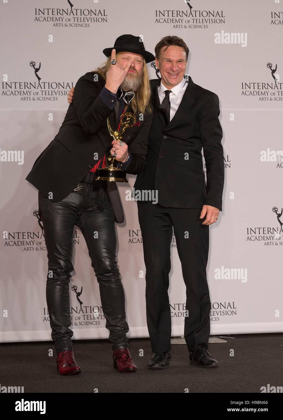 New York, NY, USA. 21st Nov, 2016. Christer Akerlund, Anders Lundin in the press room for 44th International Emmy Awards 2016 - Press Room, Mercury Ballroom at the New York Hilton, New York, NY November 21, 2016. Credit:  Lev Radin/Everett Collection/Alamy Live News Stock Photo