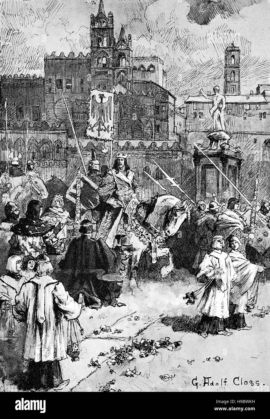 Henry VI, Heinrich VI, November 1165 - 28 September 1197, a member of the Hohenstaufen dynasty, was King of Germany King of the Romans from 1190 and Holy ...