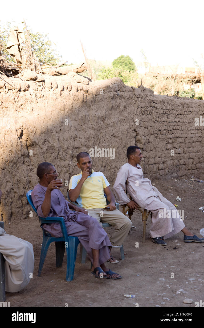 people in aswan egypt during everyday life Stock Photo