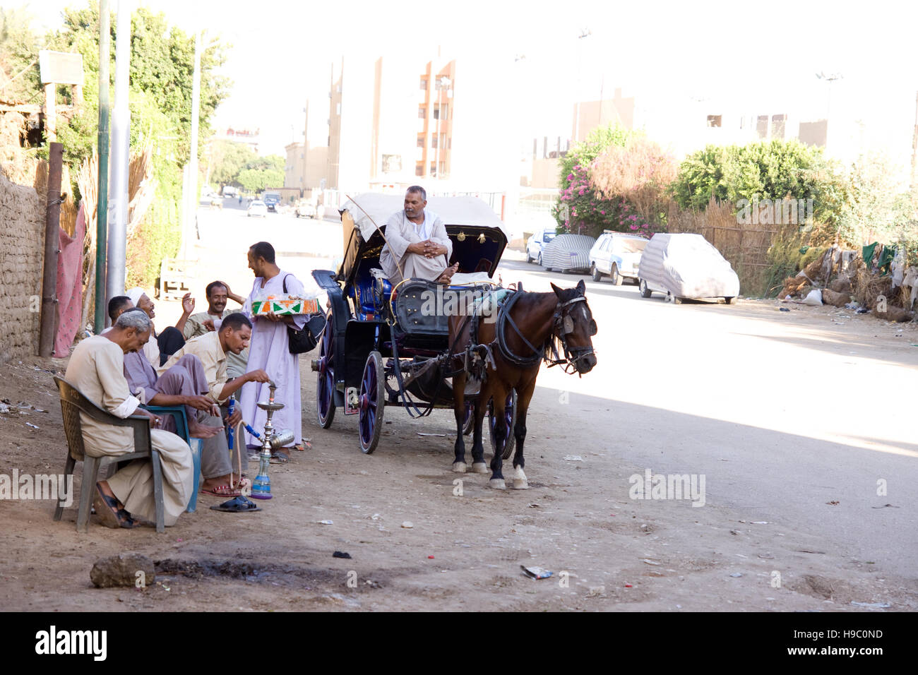 people in aswan egypt during everyday life Stock Photo - Alamy