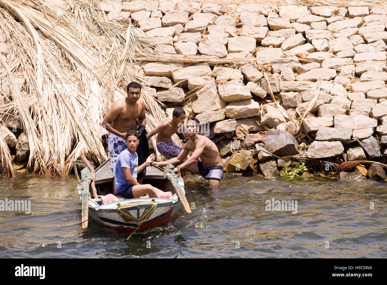 people in aswan egypt during everyday life Stock Photo - Alamy