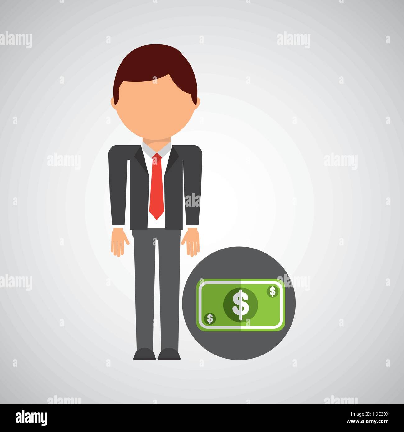 money business man suit worker icon vector illustration eps 10 Stock Vector