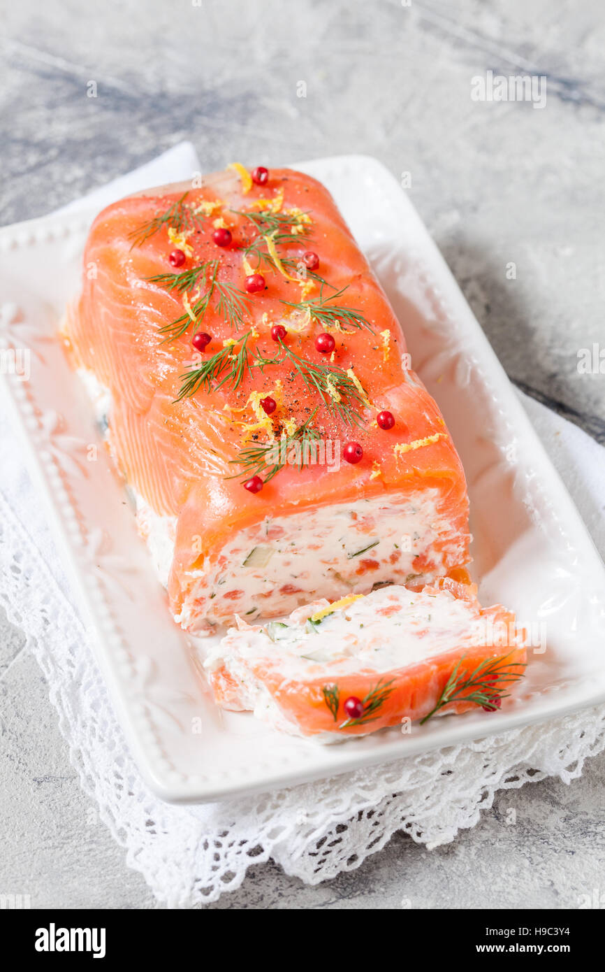 Delisius salmon terrine Stock Photo Alamy