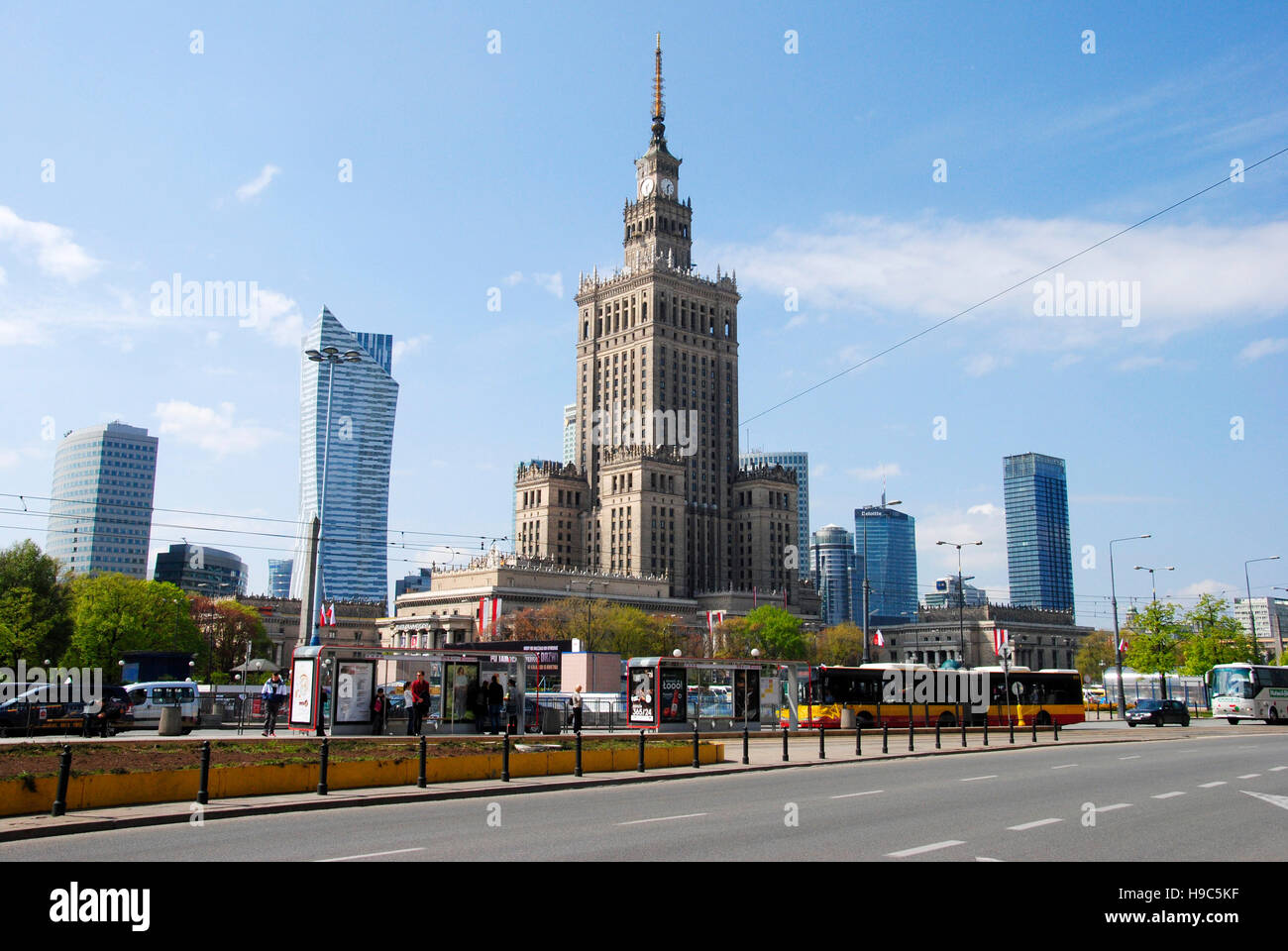 City warsaw downtown skyline silhouette hi-res stock photography and ...