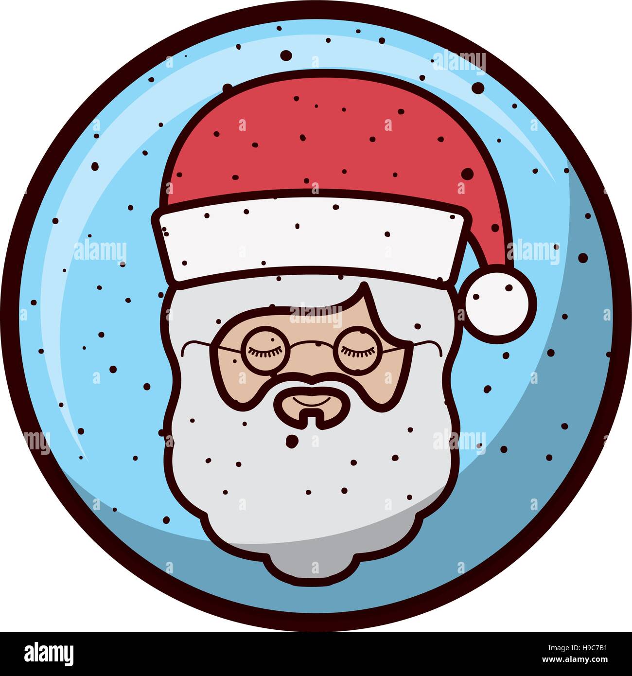 Sphere Santacraft crystal sphere with face santa claus Stock Vector Image & Art - Alamy