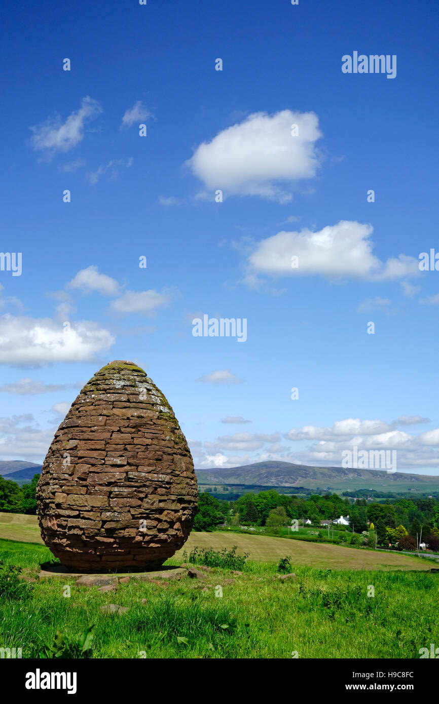 Modern Art Sculpture by Andy Goldsworthy, Stepends Farm, Nr Penpont, Nithsdale, Dumfries and Galloway, Scotland, UK Stock Photo