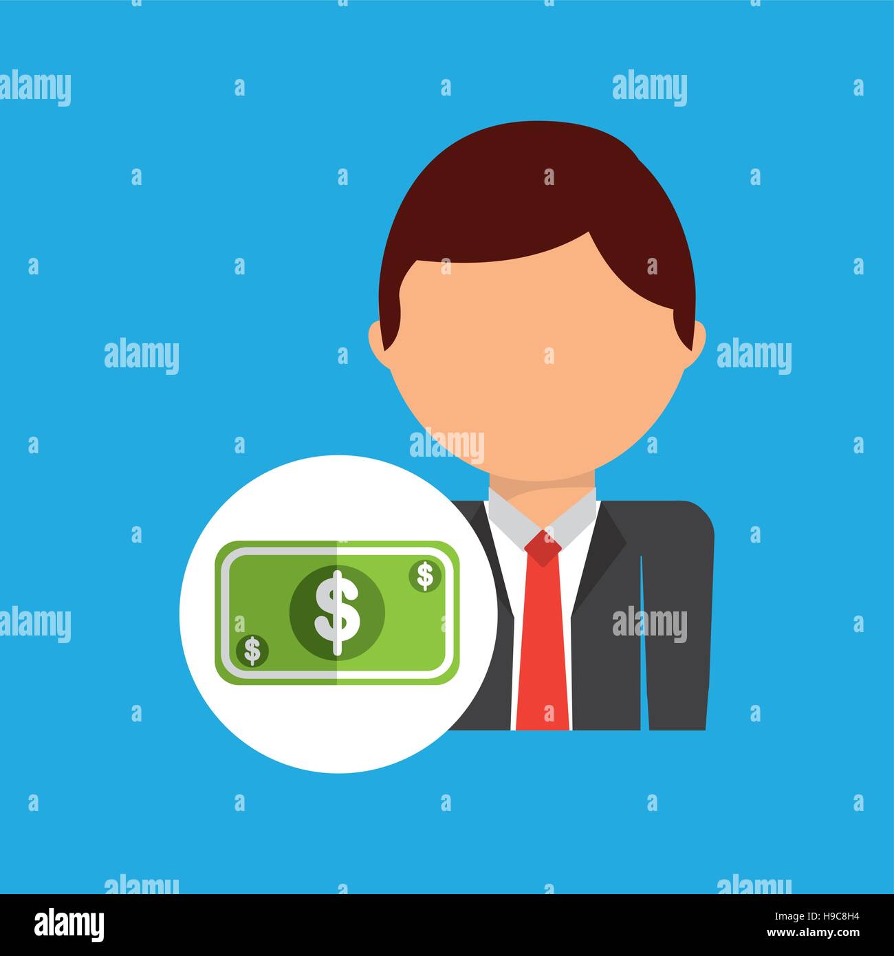money business man suit worker icon vector illustration eps 10 Stock Vector